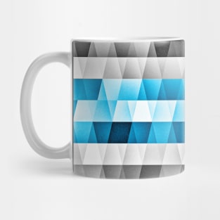 Geometric pattern blue stripe Mug